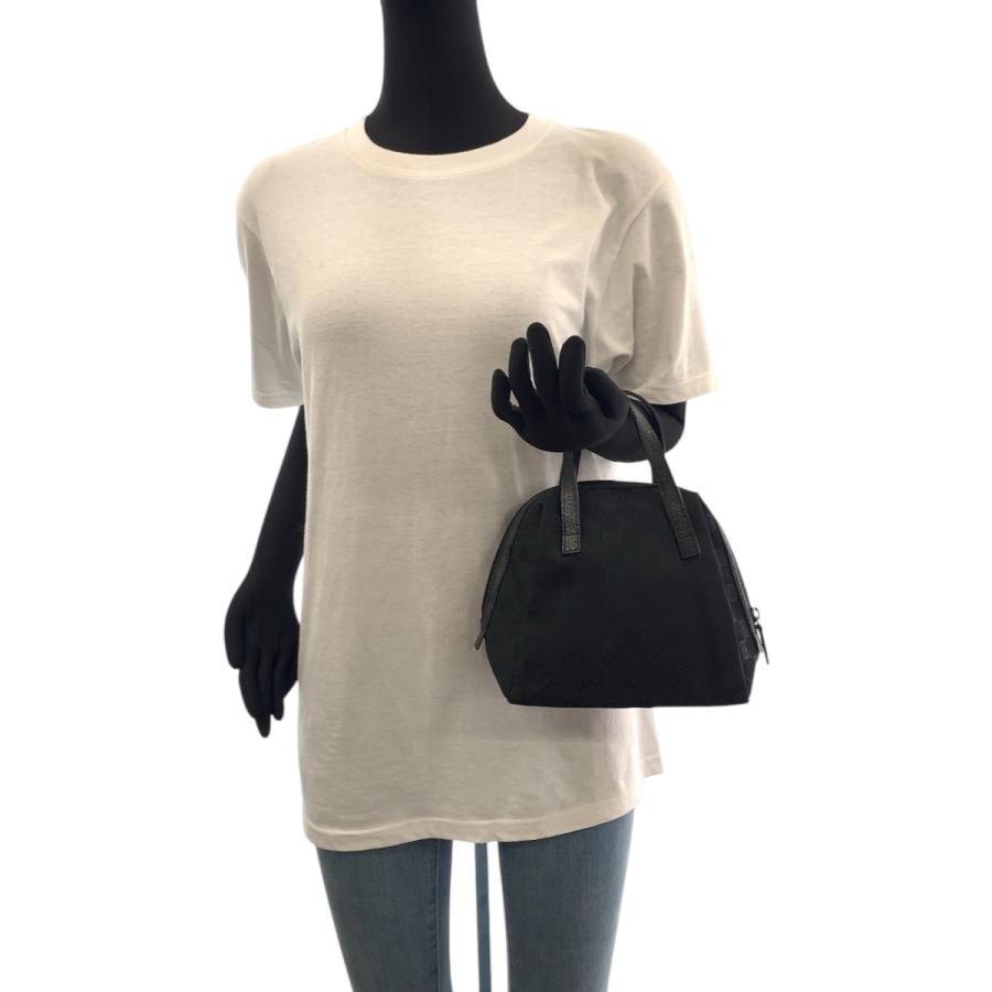 GUCCI（グッチ） 美品 ブラック 黒 シルバー金具 GGキャンバス 124542