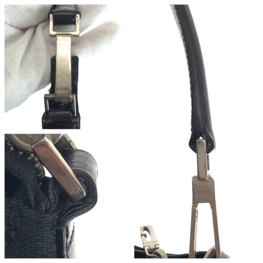 GUCCI（グッチ） 美品 ブラック 黒 GGキャンバス/レザー 000 0602