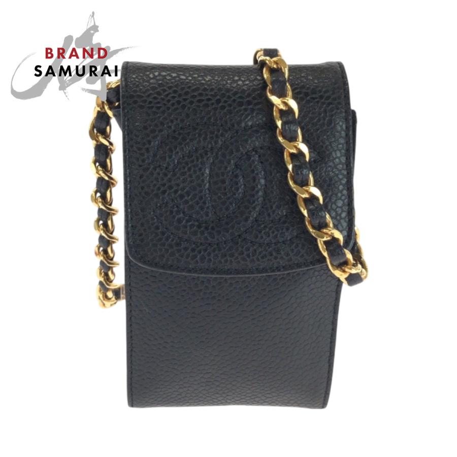 CHANEL（シャネル） 美品 ココマーク ブラック キャビアスキン
