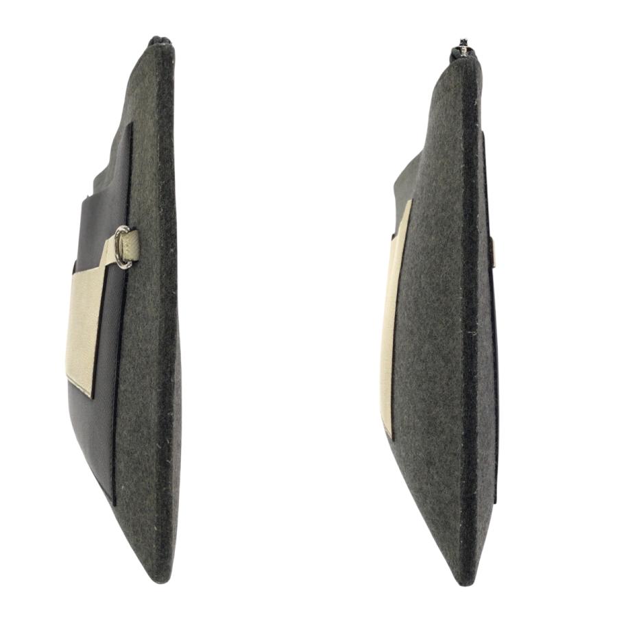 エルメス フェルト トゥードゥー 37 クラッチバッグ グレー