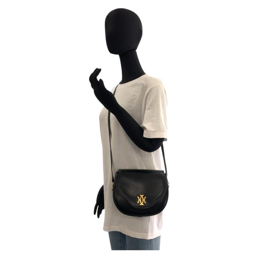 美品 HERMES エルメス ヴィンテージ ブラック 黒 ゴールド金具 レザー ショルダーバッグ ポシェット レディース 501916 | HERMES | 05