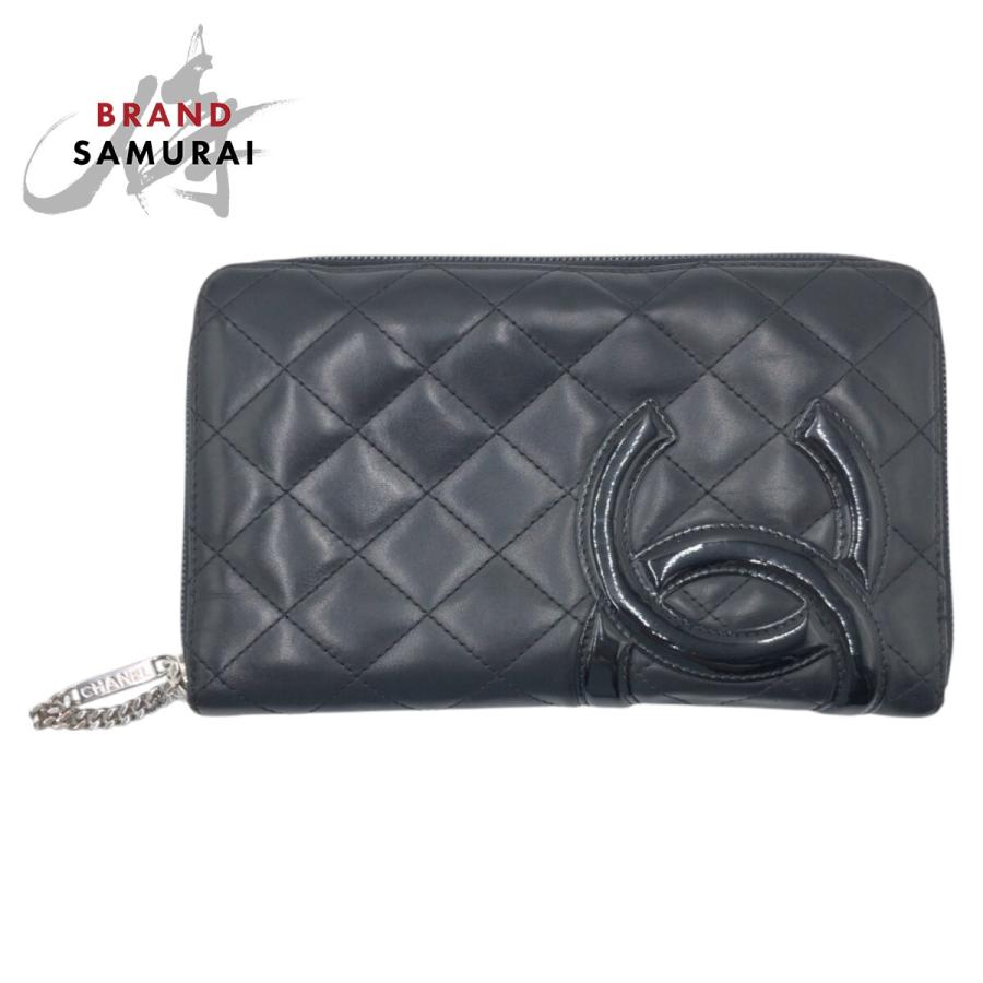 CHANEL（シャネル） 美品 カンボン ココマーク ブラック 黒 レザー 長