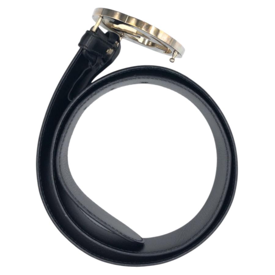 GUCCI（グッチ） 美品 インターロッキングG ブラック 黒 シルバー