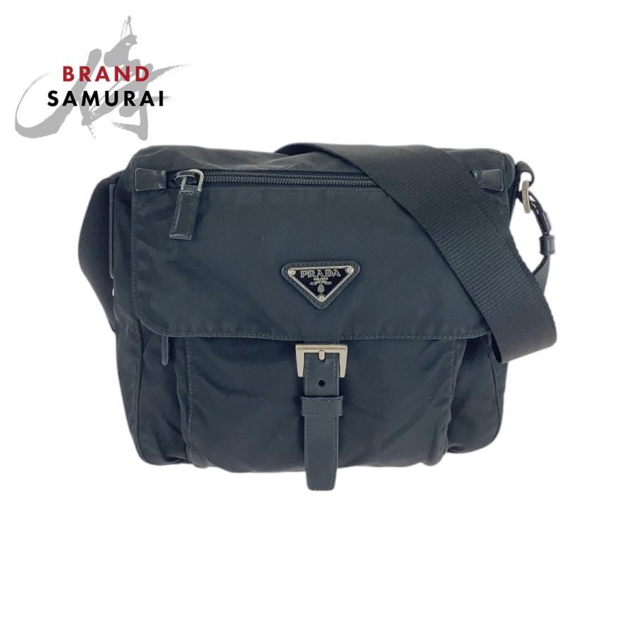 PRADA（プラダ） 美品 テスート 三角ロゴプレート ブラック 黒 