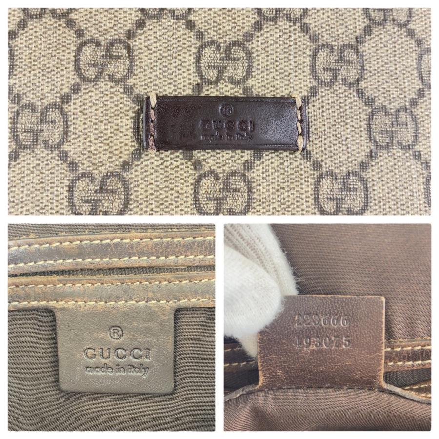 GUCCI（グッチ） ベージュ ブラウン シルバー金具 GGスプリーム