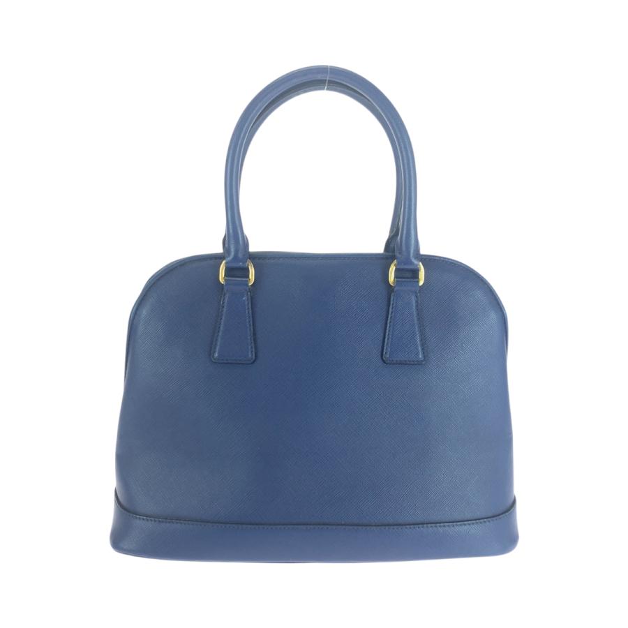 美品 PRADA プラダ サフィアーノ 三角ロゴプレート ブルー