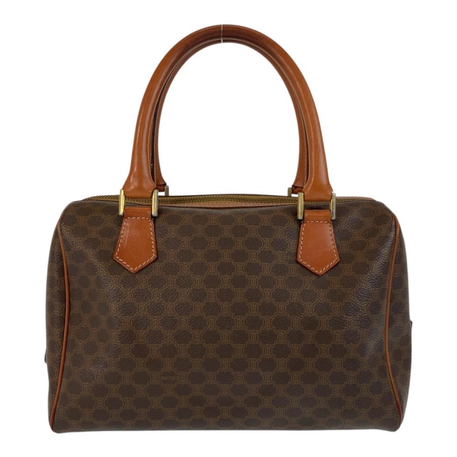 CELINE（セリーヌ） マカダム ブラウン ゴールド金具 PVC/レザー M13