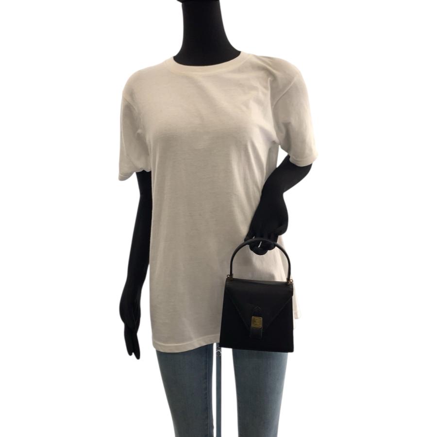 MCM 美品 エム シー ヴィンテージ ブラック 黒 ゴール金具 レザー  