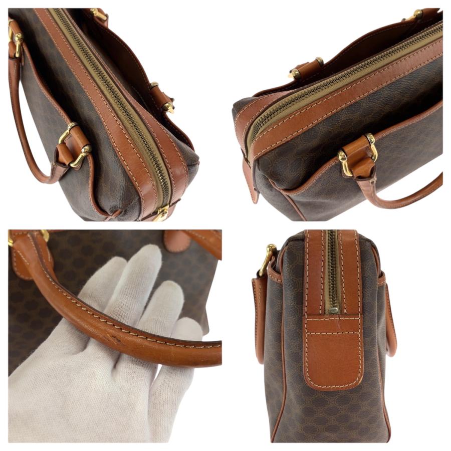 CELINE セリーヌ マカダム ブラウン ゴールド金具 PVC