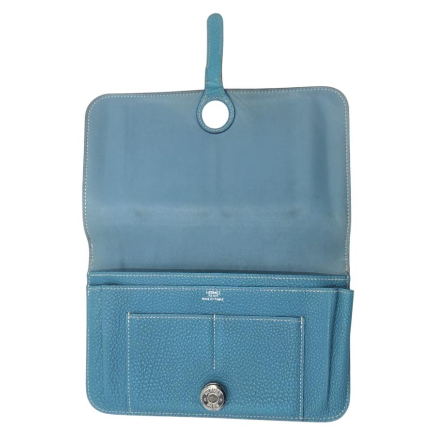 HERMES エルメス ドゴンGM ブルー ライトブルー シルバー金具