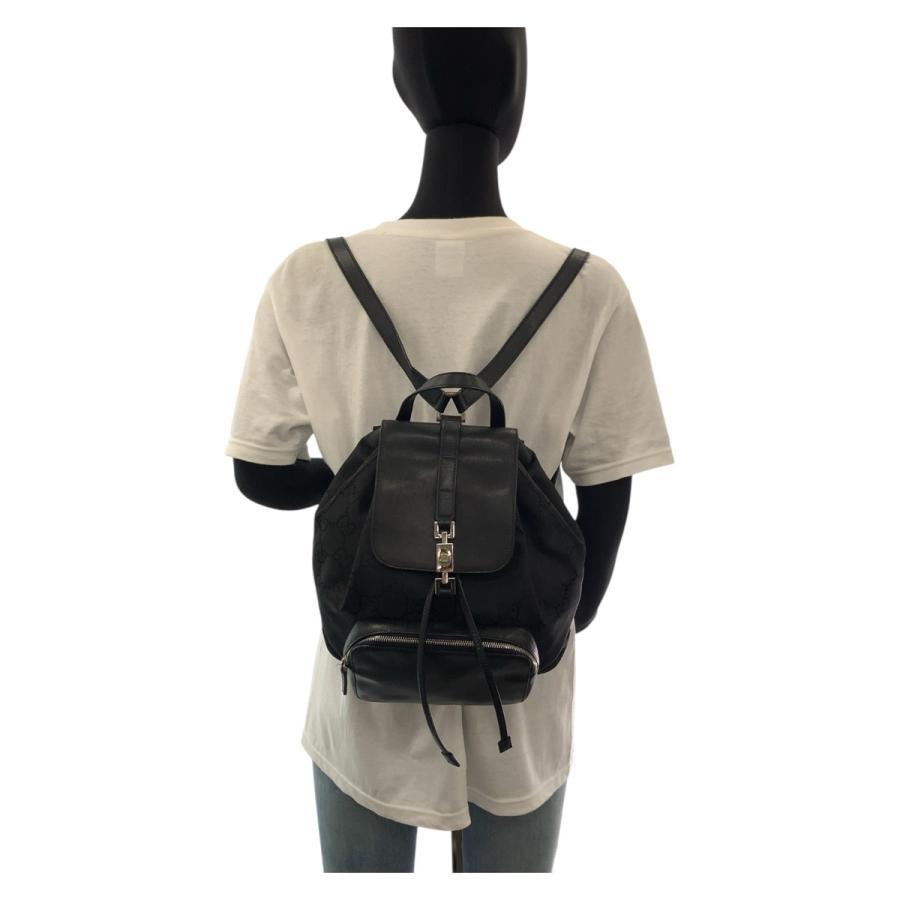 GUCCI（グッチ） 美品 ジャッキー GG柄 ブラック 黒 シルバー金具 