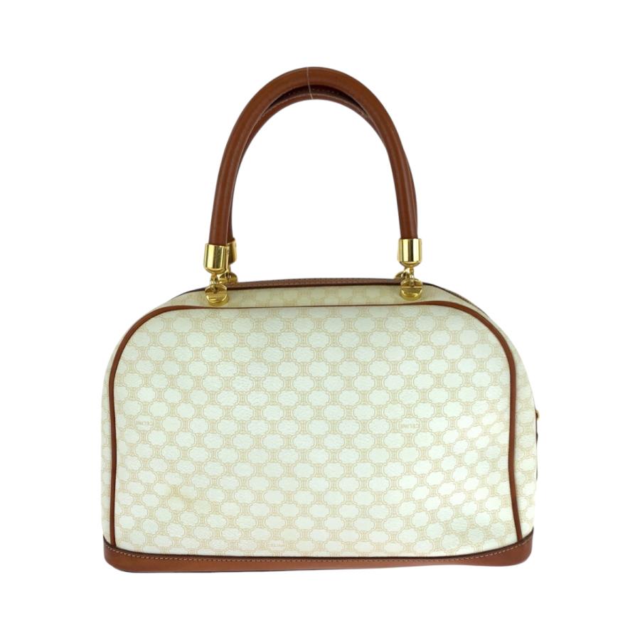 CELINE（セリーヌ） 美品 ヴィンテージ マカダム ホワイト ブラウン 