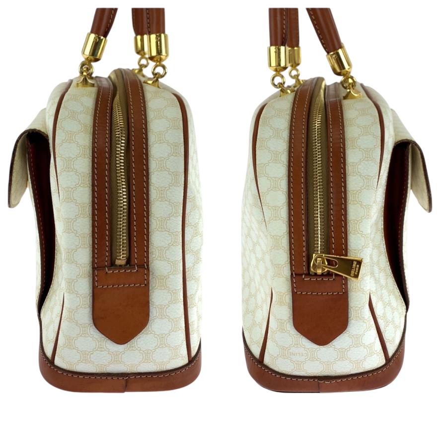 CELINE（セリーヌ） 美品 ヴィンテージ マカダム ホワイト ブラウン