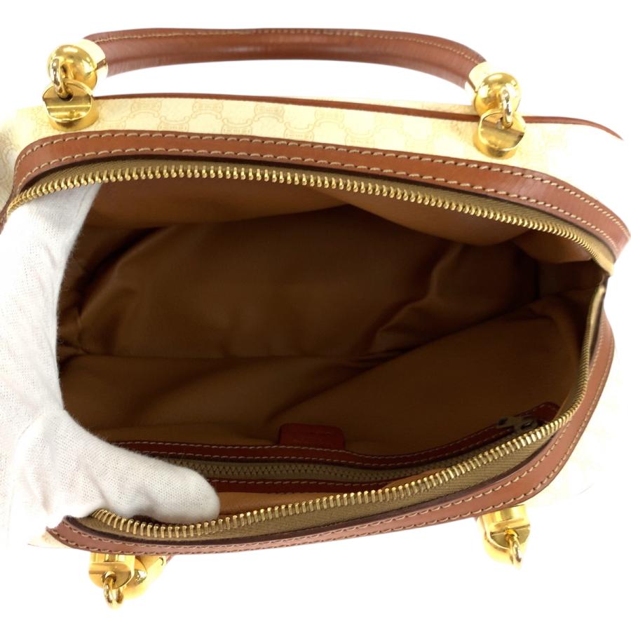 CELINE（セリーヌ） 美品 ヴィンテージ マカダム ホワイト ブラウン