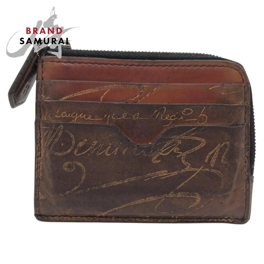 美品 Berluti ベルルッティ コア ロジック ブラウン レザー