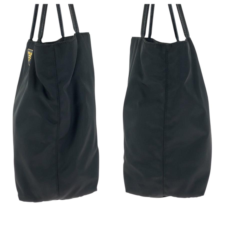 プラダ トートバッグ ポコノ 三角ロゴ 肩掛け 黒 A4可　BR3854 プラダ トートバッグ ポコノ 三角ロゴ 肩掛け 黒 A4可BR3854