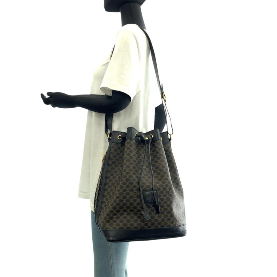 CELINE（セリーヌ） ヴィンテージ マカダム ブラウン ブラック 黒