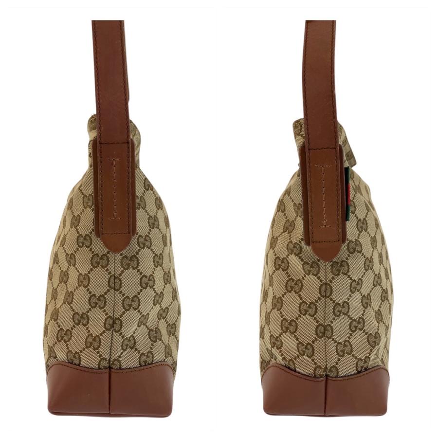 ✨美品✨GUCCI GG ハンドバッグ ビジネス レザー ブラウン ベージュ GGキャンバス グッチ GUCCI トートバッグ × レザー ベージュ ブラウン