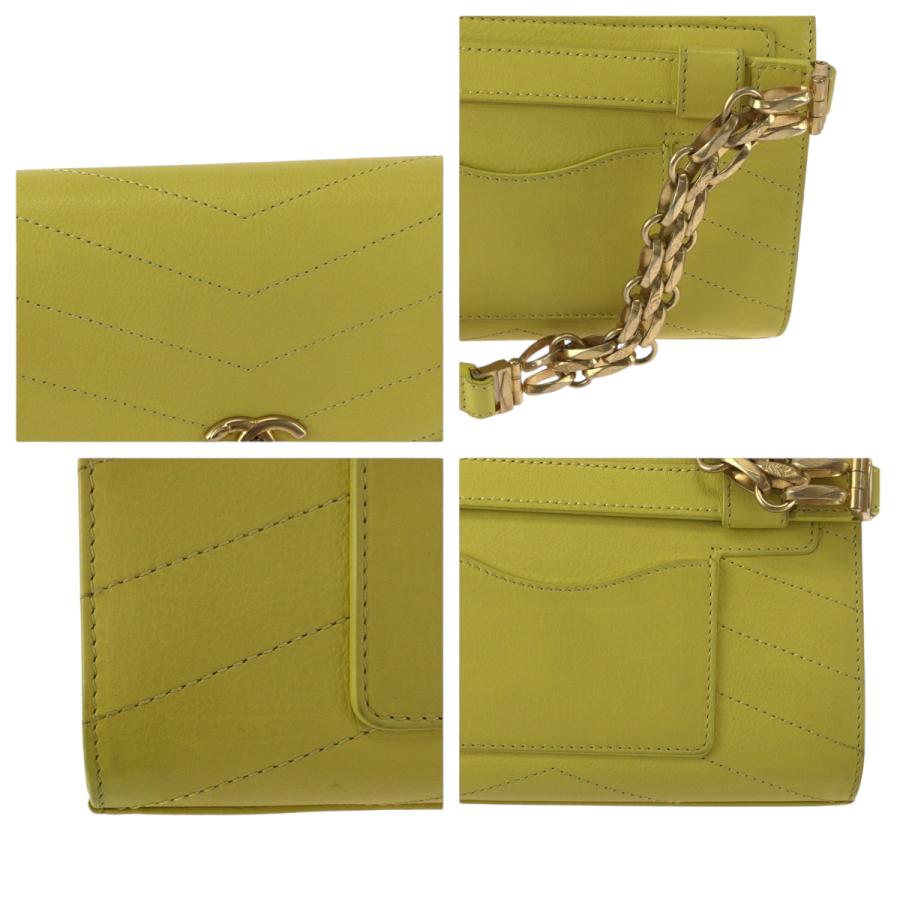 CHANEL（シャネル） 美品 シェブロンステッチ ココマーク ターンロック 