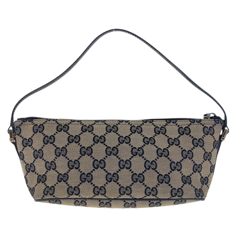 GUCCI（グッチ） 美品 ブラック ゴールド金具 GGキャンバス/レザー 039