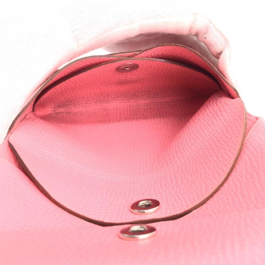 美品 HERMES エルメス カルヴィ デュオ ピンク シルバー金具 ヴォーエプソン コインケース カードケース レディース 502280 | HERMES | 05