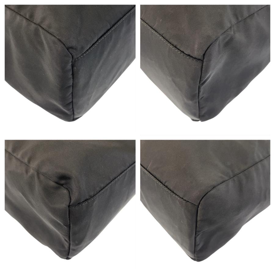 PRADA（プラダ） テスート 三角ロゴプレート ブラック 黒 シルバー金具