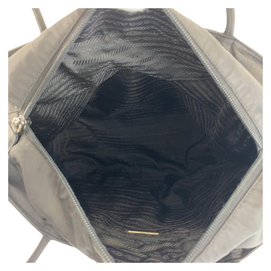 PRADA（プラダ） テスート 三角ロゴプレート ブラック 黒 シルバー金具