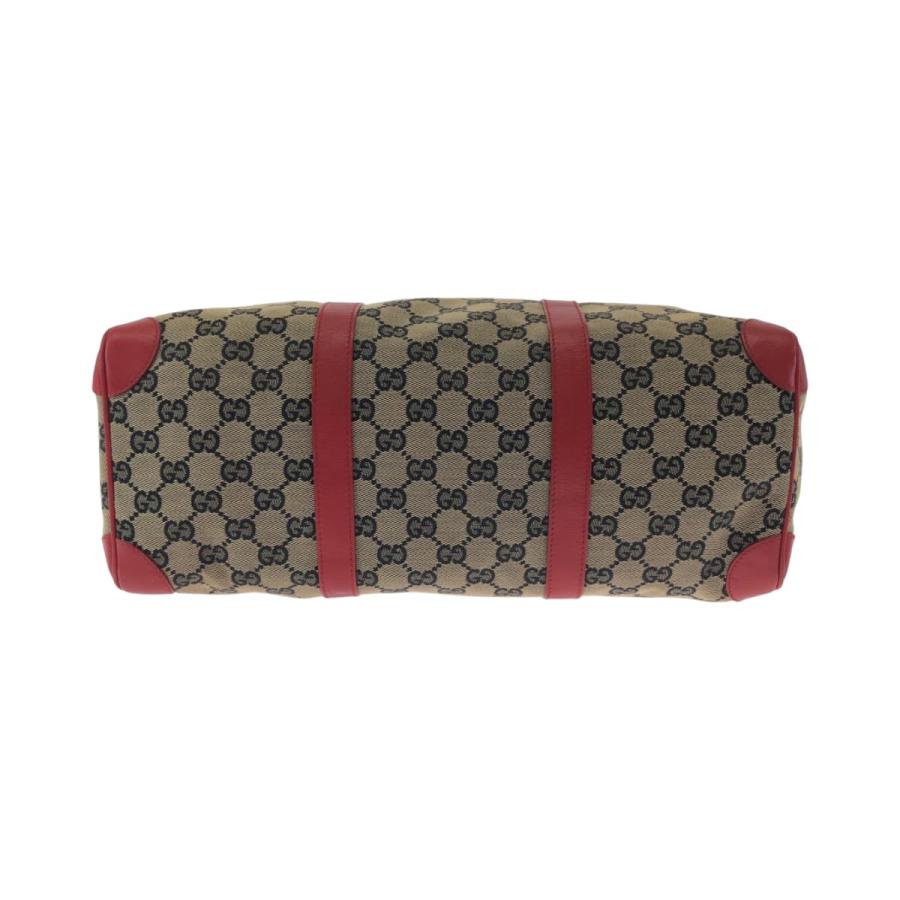 GUCCI 美品 グッチ ベージュ レッド ゴールド金具 GGキャンバス 000 