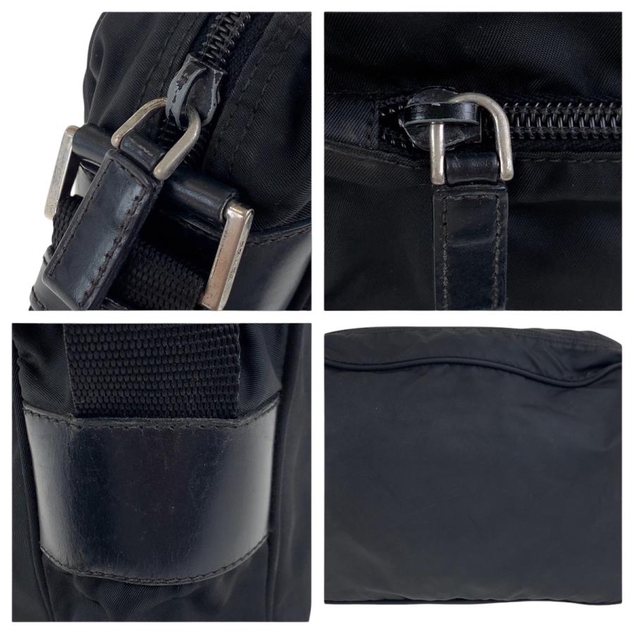 PRADA（プラダ） 美品 テスート 三角ロゴプレート ブラック 黒