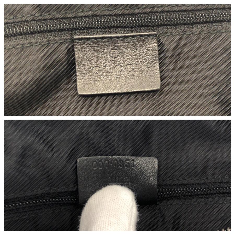 GUCCI（グッチ） 美品 ブラック 黒 シルバー金具 GGキャンバス 000