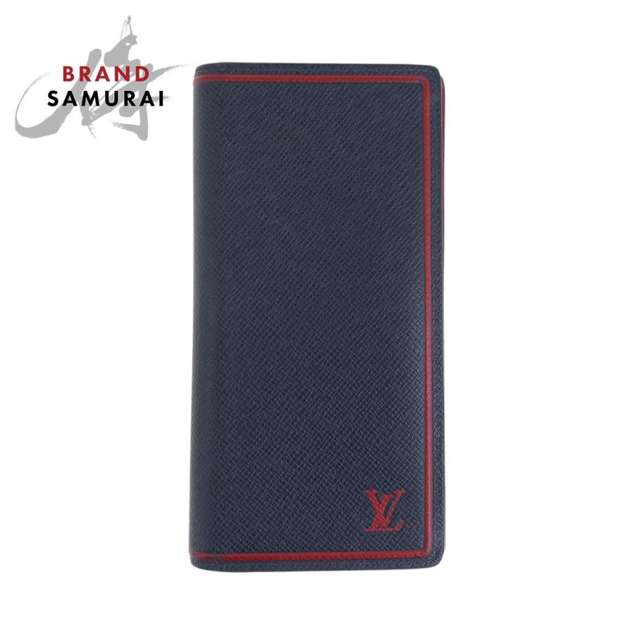 【極美品】ルイヴィトン タイガ ブラザ マリーヌルージュ レザー M63434 LOUIS VUITTON（ルイ・ヴィトン） 美品 タイガ ポルトフォイユ ブラザ