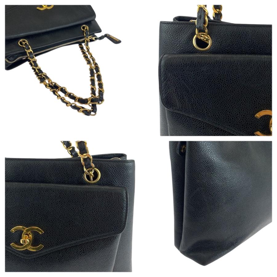 CHANEL（シャネル） 美品 ココマーク ブラック 黒 ゴールド金具 レザー