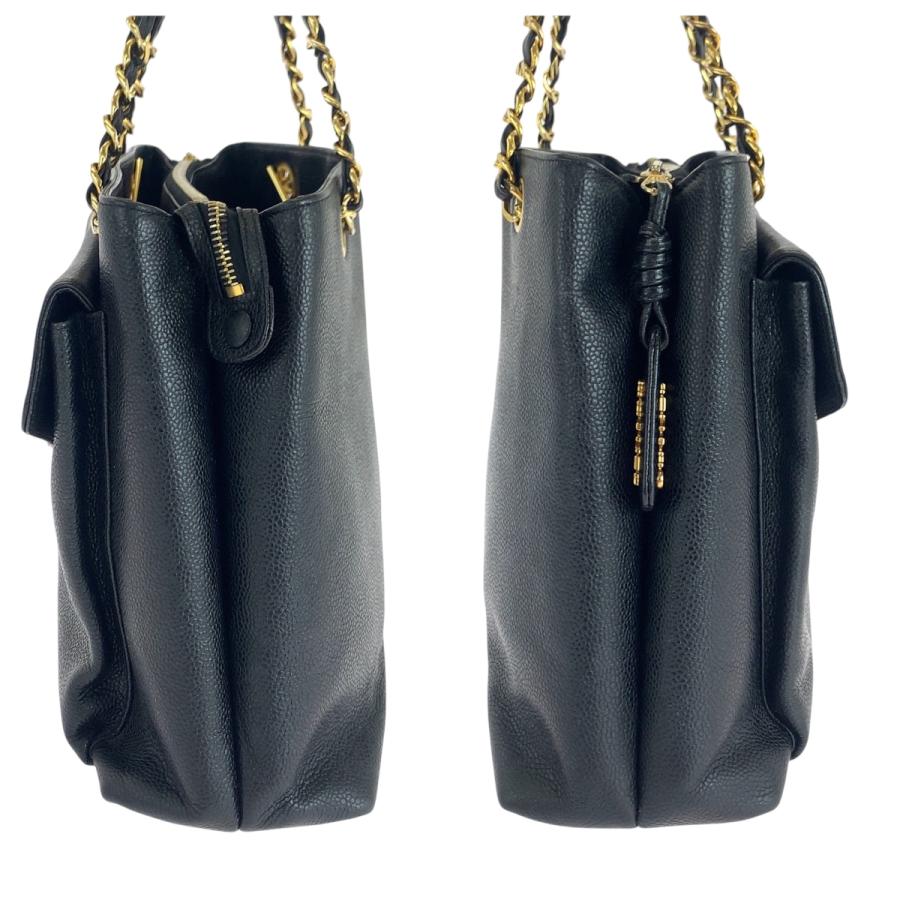 CHANEL（シャネル） 美品 ココマーク ブラック 黒 ゴールド金具 レザー