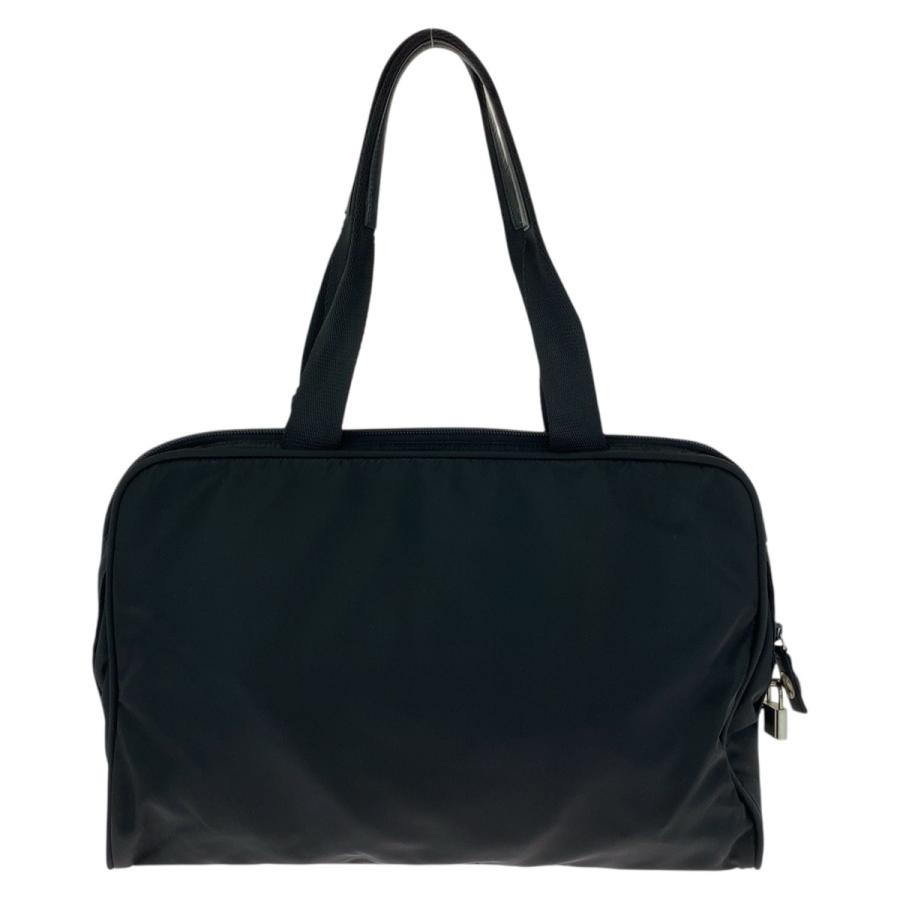 【未使用級/正規品】プラダ トートバッグ 三角プレート ナイロン 黒 手提げ PRADA 美品 プラダ テスート 三角ロゴプレート ブラック 黒 シルバー