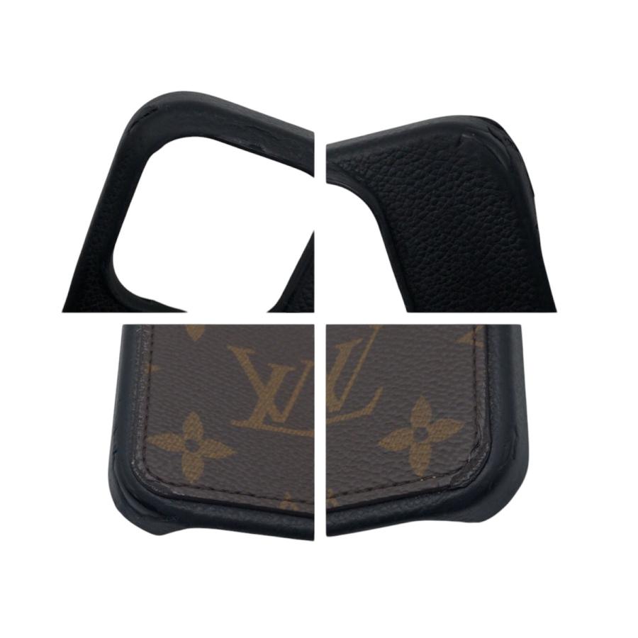 Louis Vuitton iPhoneケース レザー LOUIS VUITTON（ルイ・ヴィトン） モノグラム ブラック 黒 ブラウン