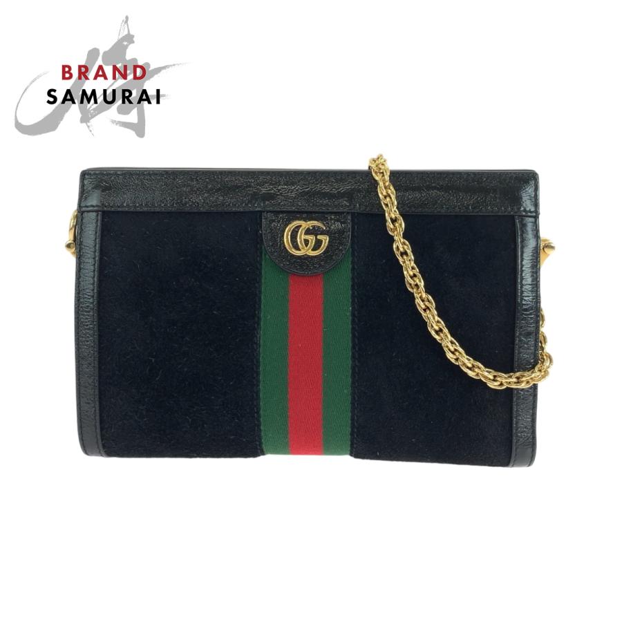 GUCCI（グッチ） 美品 シェリーライン ブラック 黒 ゴールド金具 