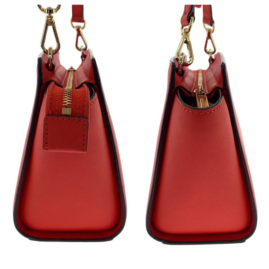 超美品 Michael Kors マイケルコース ロゴ レッド ゴールド金具 PVC 30T3GLMM2L ショルダーバッグ 斜め掛け レディース 502751 【中古】 MICHAEL KORS（マイケルコース） 超美品 ロゴ レッド ゴールド金具 PVC