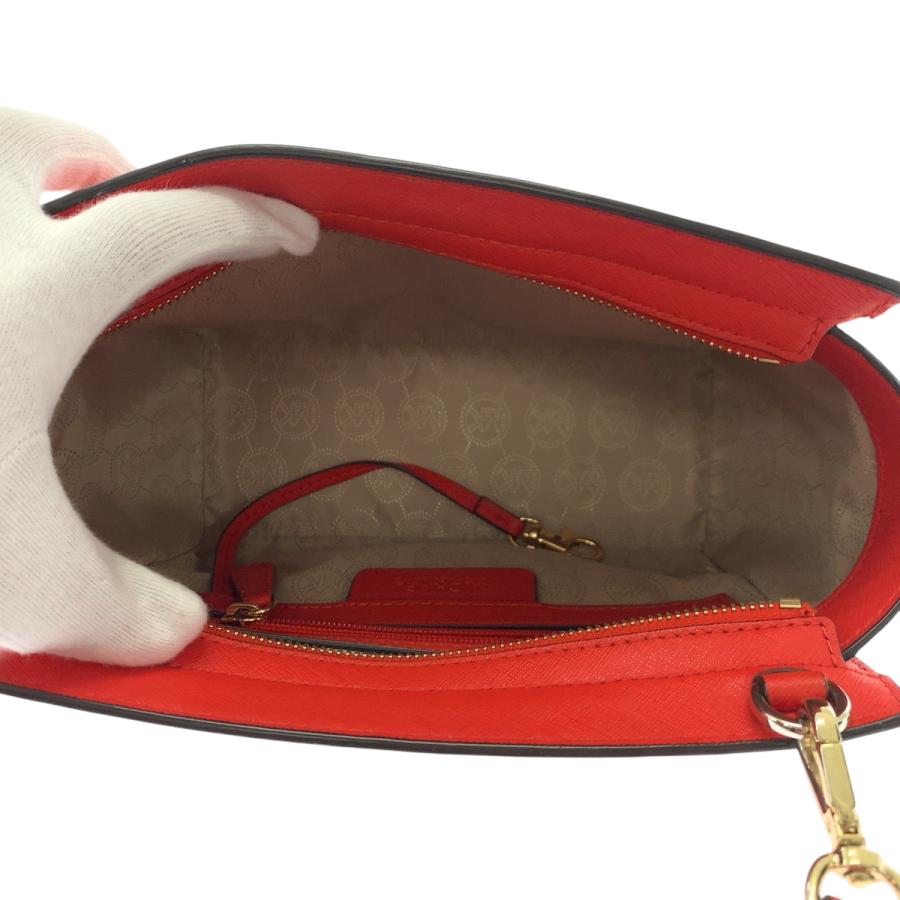 超美品 Michael Kors マイケルコース ロゴ レッド ゴールド金具 PVC 30T3GLMM2L ショルダーバッグ 斜め掛け レディース 502751 【中古】 MICHAEL KORS（マイケルコース） 超美品 ロゴ レッド ゴールド金具 PVC