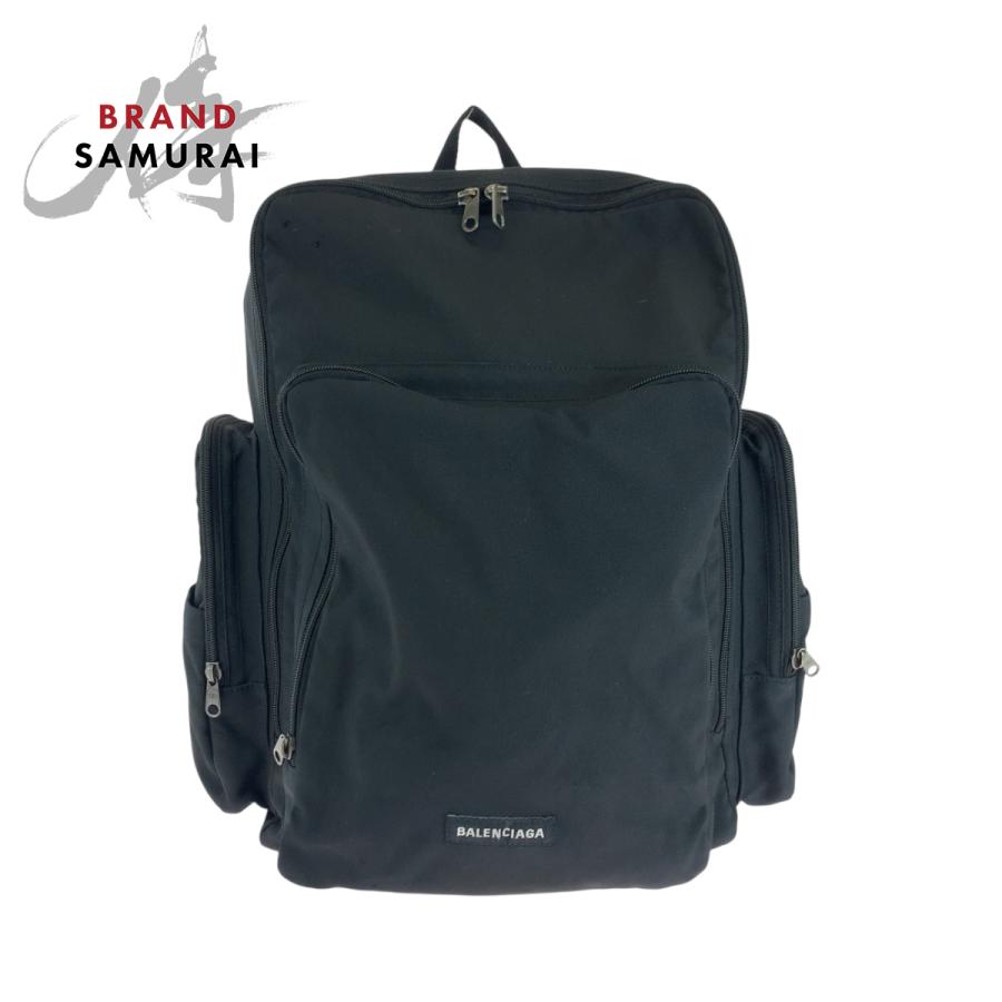 BALENCIAGA 美品 バレンシアガ ロゴ ブラック 黒 シルバー金具