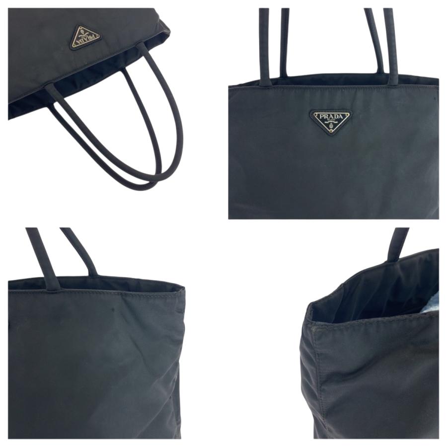 PRADA（プラダ） 美品 テスート 三角ロゴプレート ブラック 黒