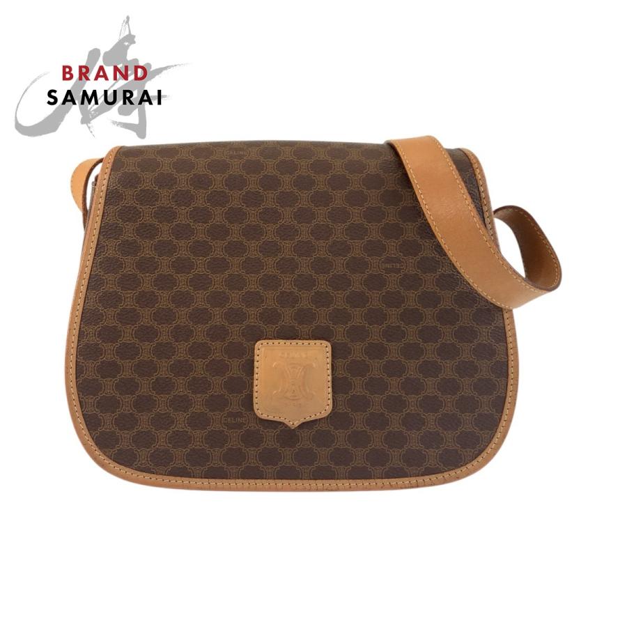 【美品】セリーヌ ショルダーバッグ マカダム ブラウン ビンテージ Celine CELINE セリーヌ ショルダーバッグ マカダム PVC ブラウン