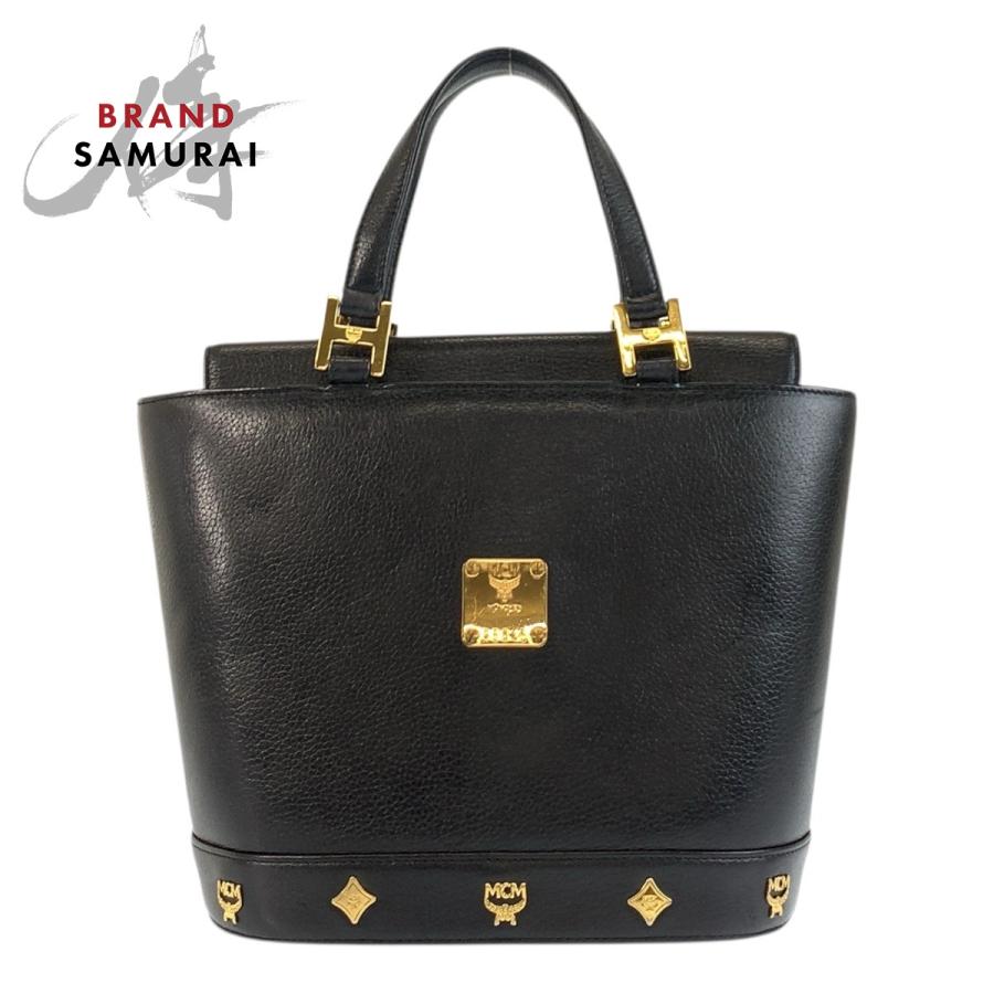 MCM（エムシーエム） 美品 エム シー エム ブラック 黒 ゴールド金具 