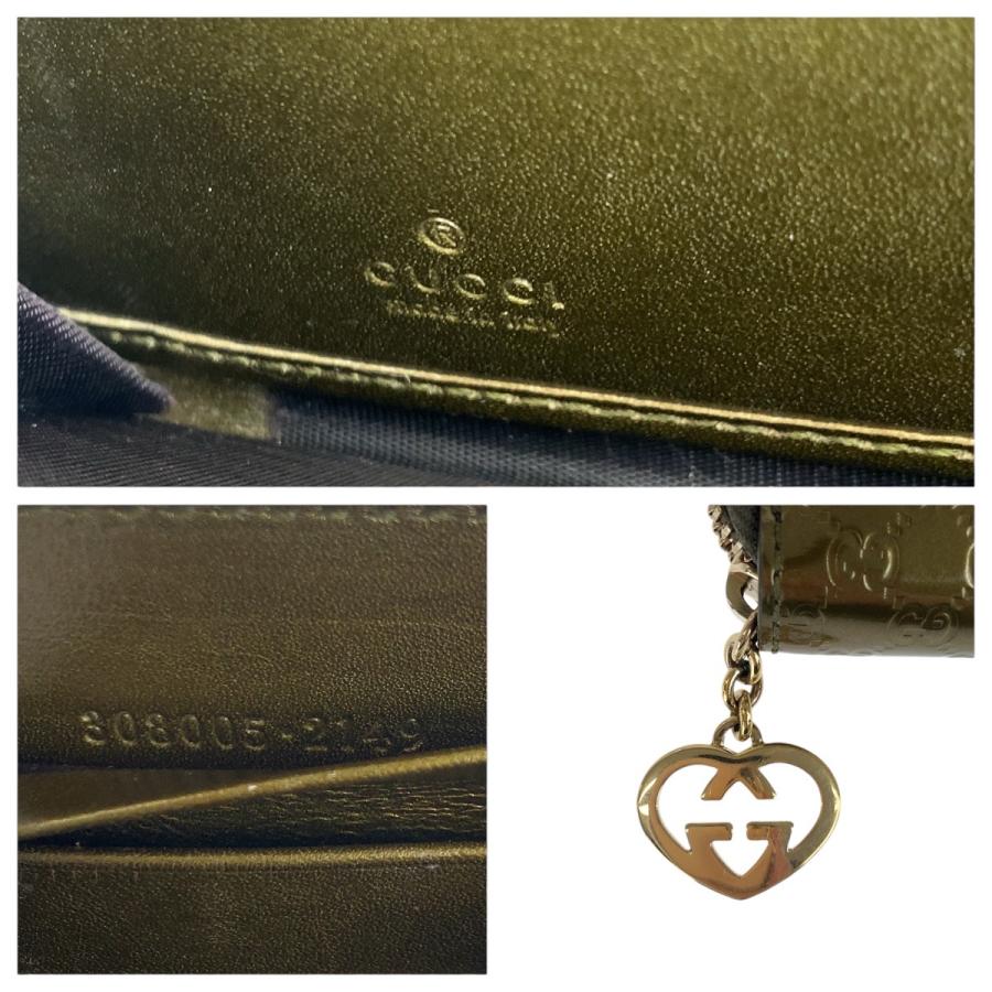 GUCCI 美品 グッチ マイクログッチシマ ハート インターロッキング  