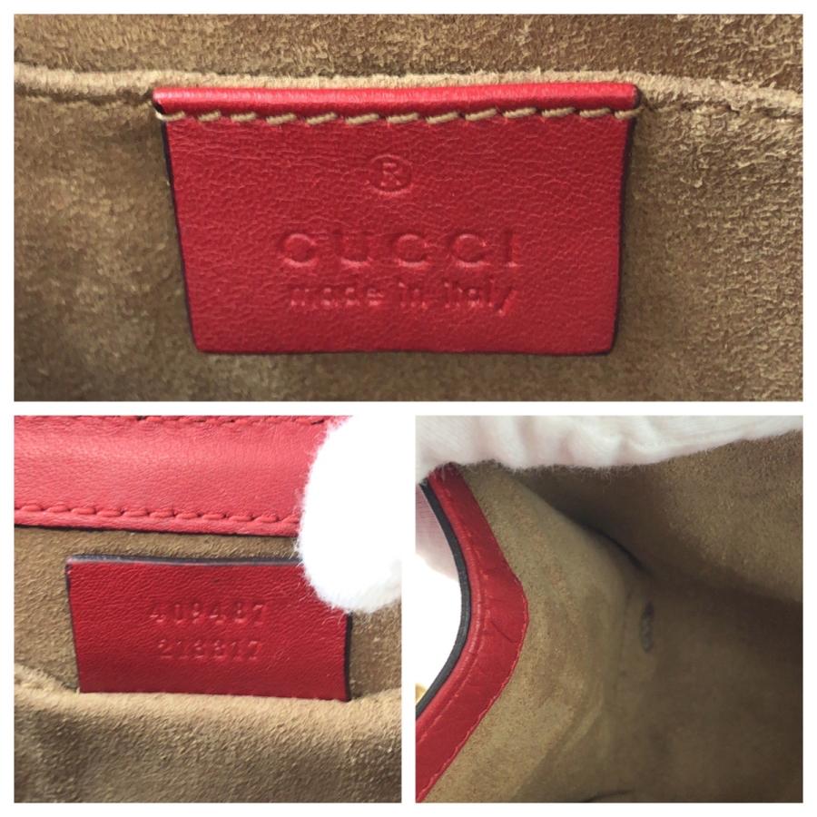 美品 GUCCI グッチ レディロック レッド ピンク ブラウン GG