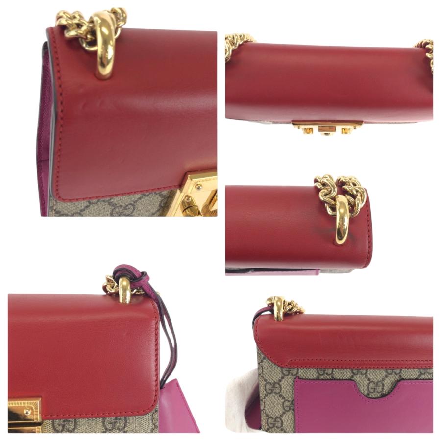 美品 GUCCI グッチ レディロック レッド ピンク ブラウン GG