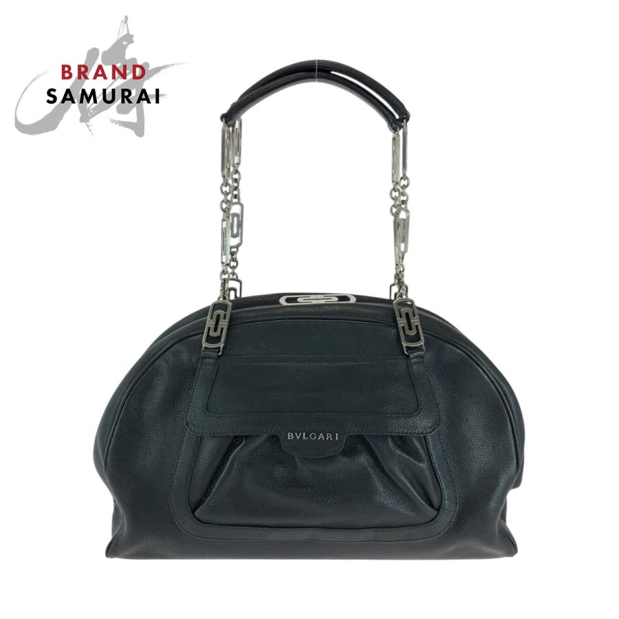 専用ブルガリバッグ BVLGARI（ブルガリ） 美品 ロゴ ブラック 黒 シルバー金具 レザー