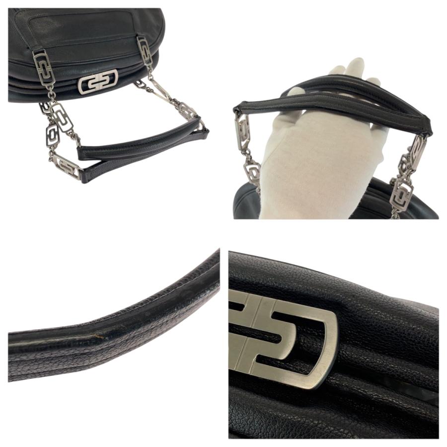 BVLGARI（ブルガリ） 美品 ロゴ ブラック 黒 シルバー金具 レザー
