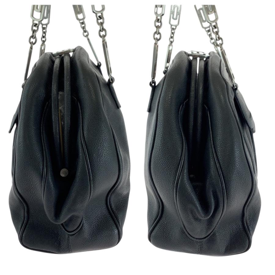 BVLGARI（ブルガリ） 美品 ロゴ ブラック 黒 シルバー金具 レザー