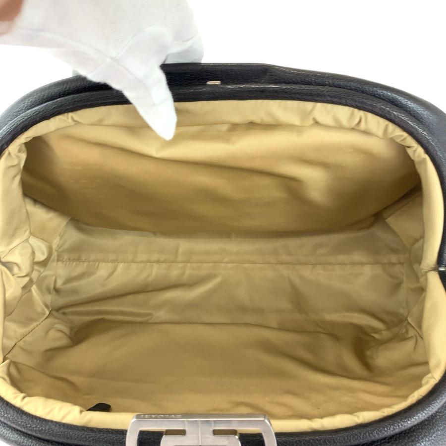 BVLGARI（ブルガリ） 美品 ロゴ ブラック 黒 シルバー金具 レザー