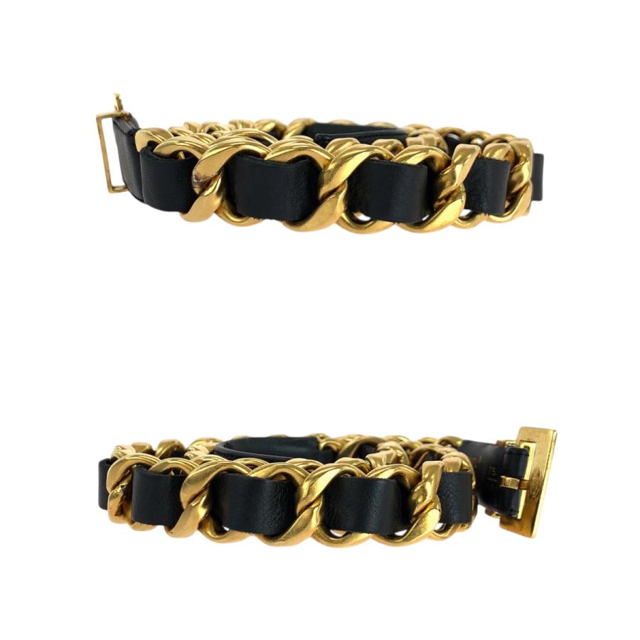 CHANEL（シャネル） 美品 ヴィンテージ 75/30 ブラック 黒 ゴールド